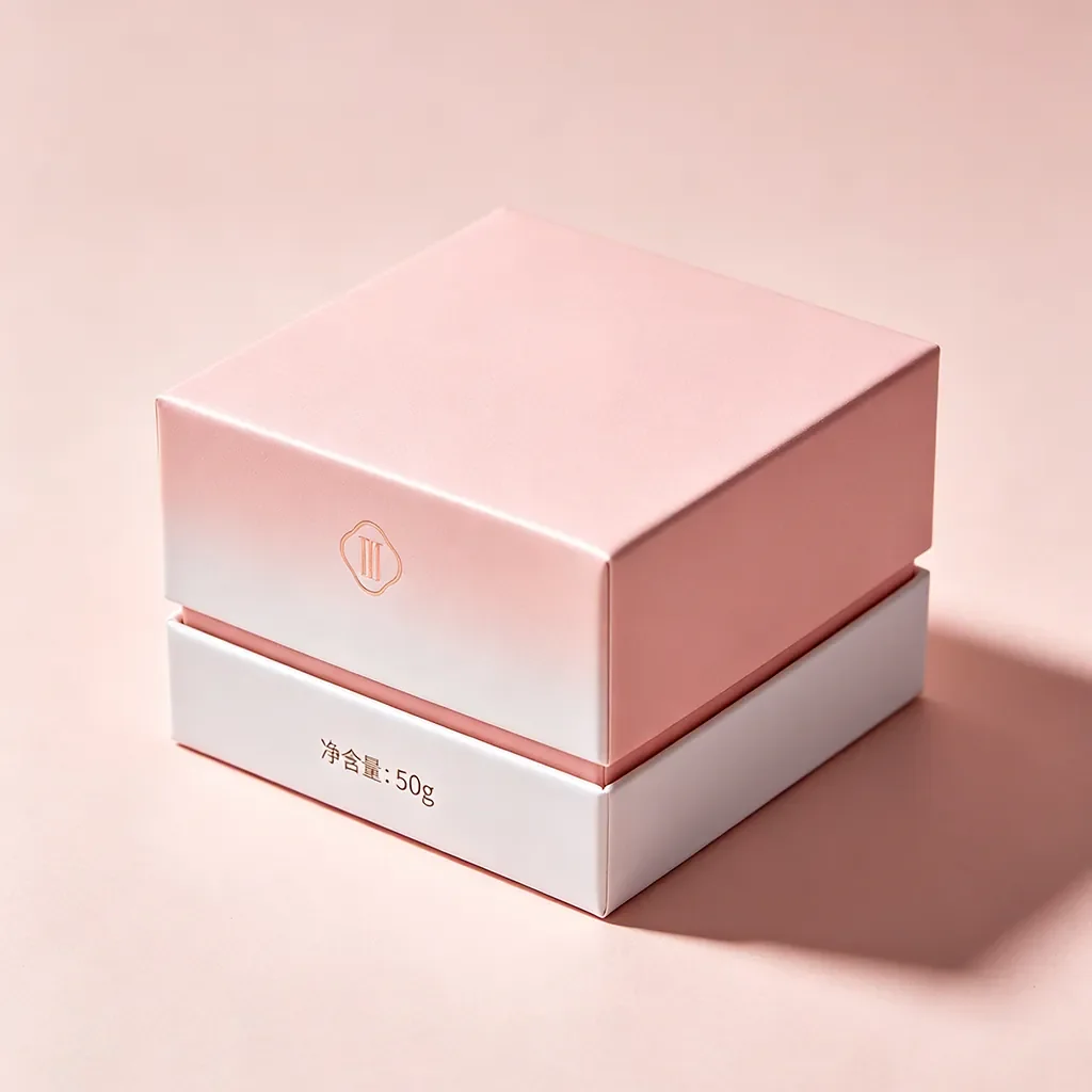 Matte lamination pink gradient cosmetic box Zhengyang Packaging Dongguan