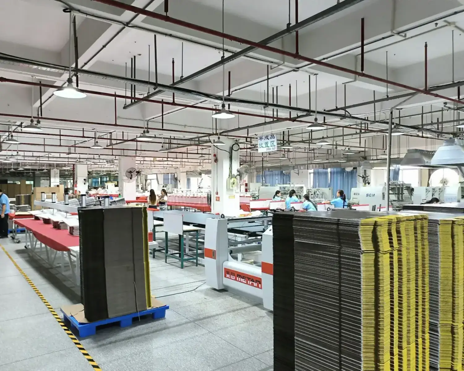 Zhengyang Packaging workshop interior with Heidelberg Speedmaster CD102 5-color offset presses China printing factory