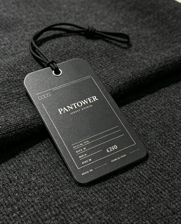 Hang tag closed state clothing tag front view Zhengyang Packaging Dongguan China