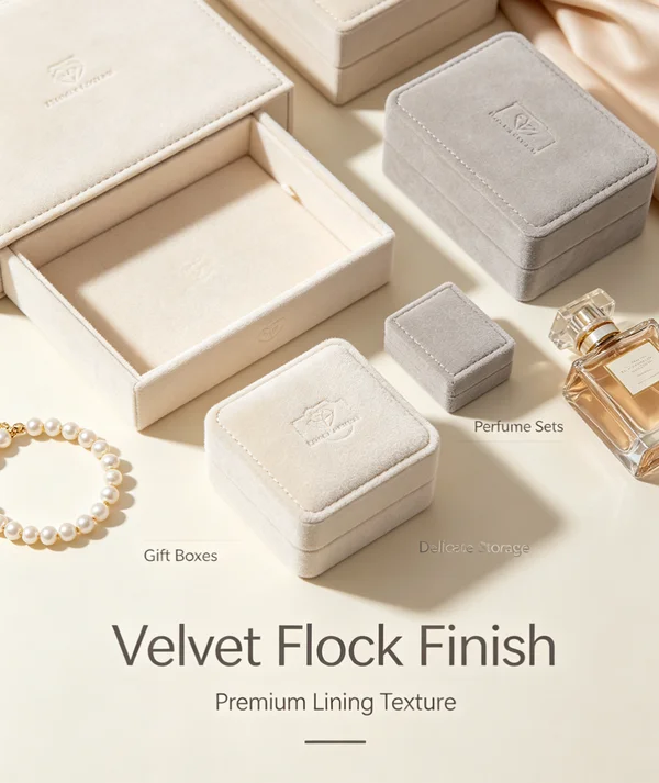Cream flocked paper material Dongguan Zhengyang Packaging packaging surface material