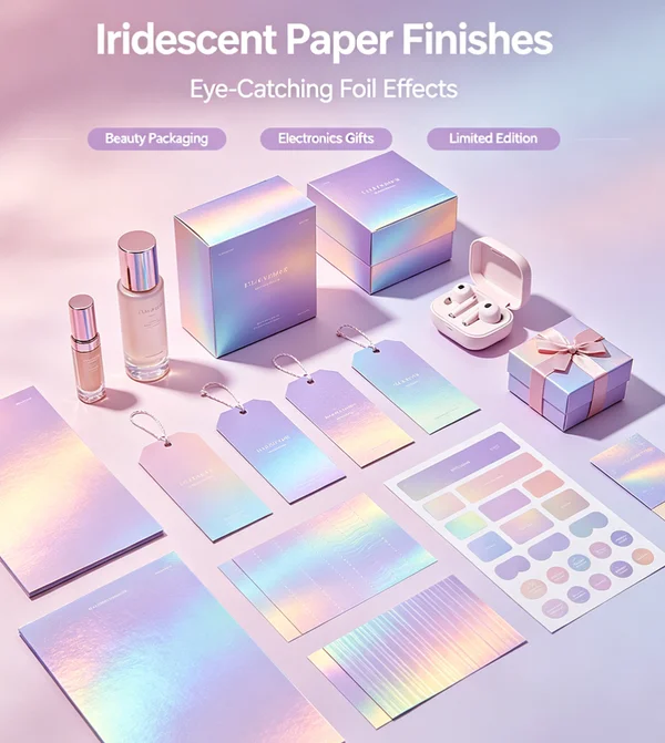 Holographic iridescent paper material Dongguan Zhengyang Packaging packaging surface material