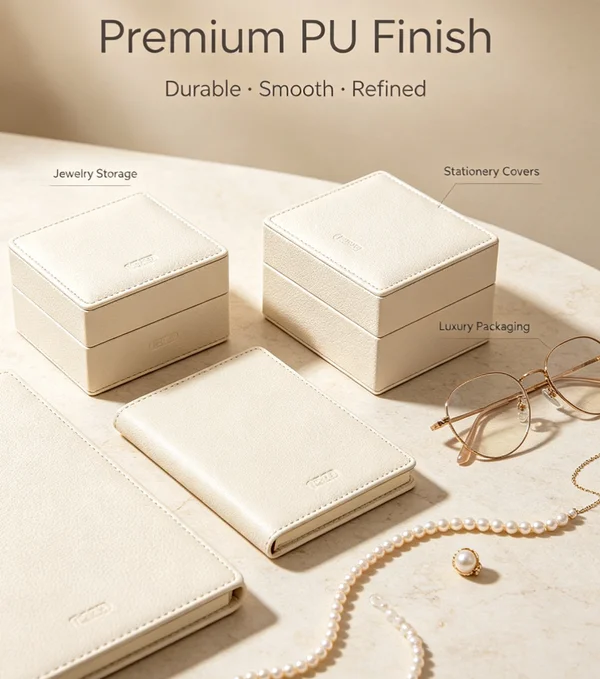 Litchi grain PU leather material Dongguan Zhengyang Packaging packaging surface material