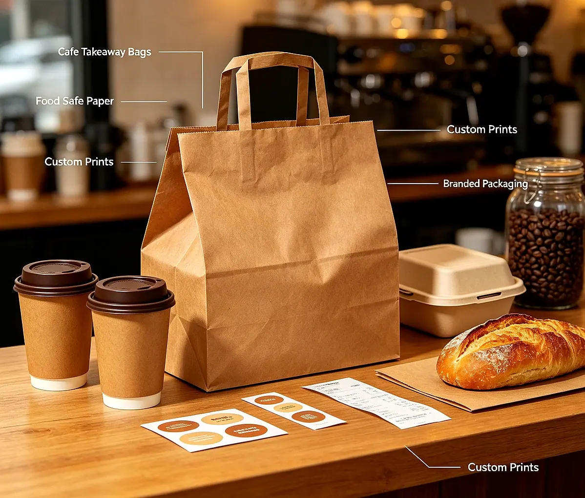 Food takeout paper bag application restaurant packaging bag Zhengyang Packaging Dongguan