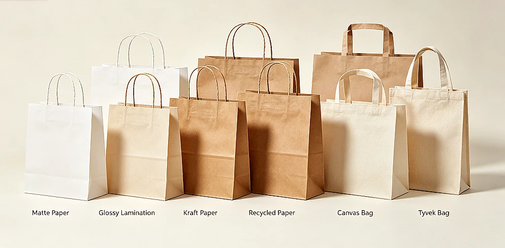 Paper bag collection main image - assorted bag styles - Zhengyang Packaging Dongguan China