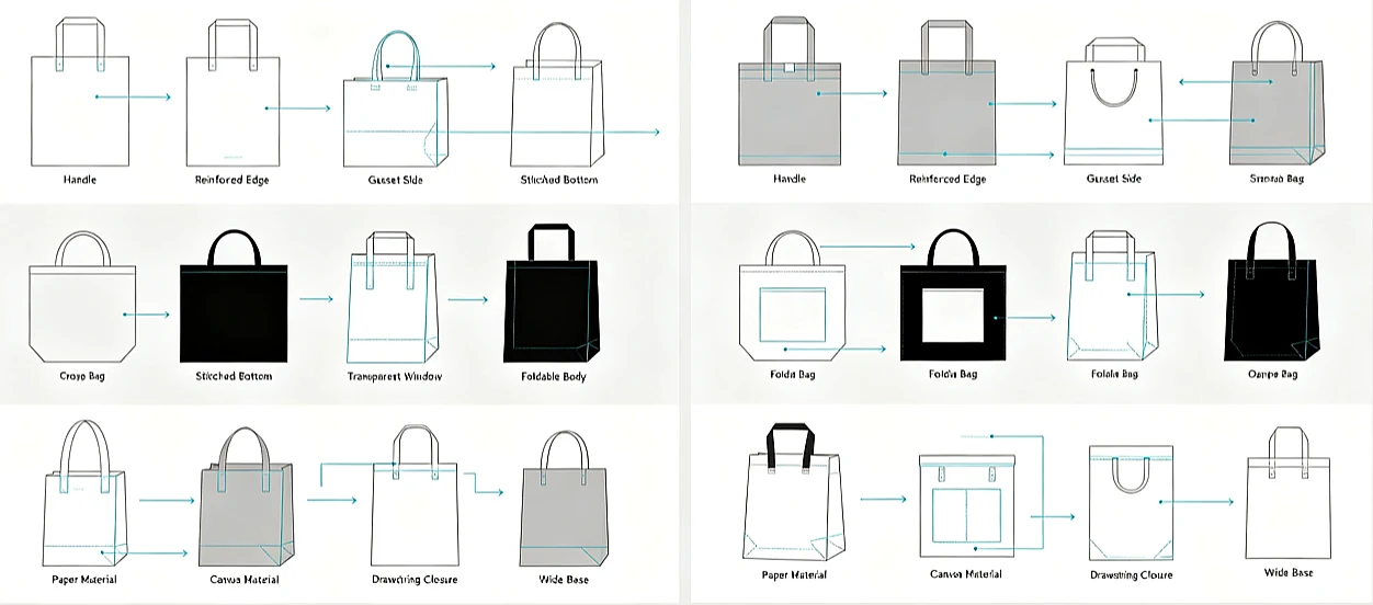 Custom printed paper bags with your brand Zhengyang Dongguan China