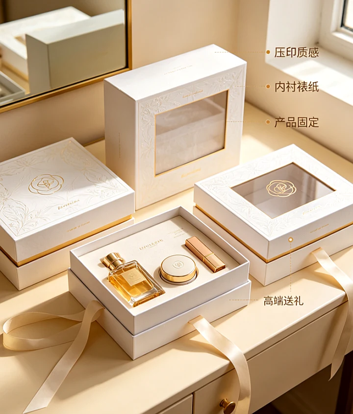 Rigid box structure with lid and base compared with folding carton Zhengyang Dongguan